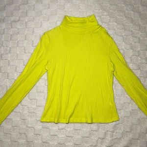 Neon yellow turtleneck